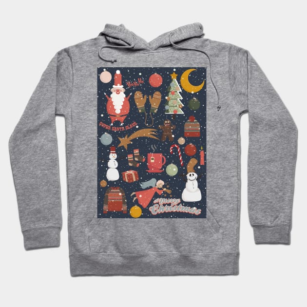 Cute Christmas Postcards - Cute Christmas Illustration - christmas cookies illustration Hoodie by Boogosh